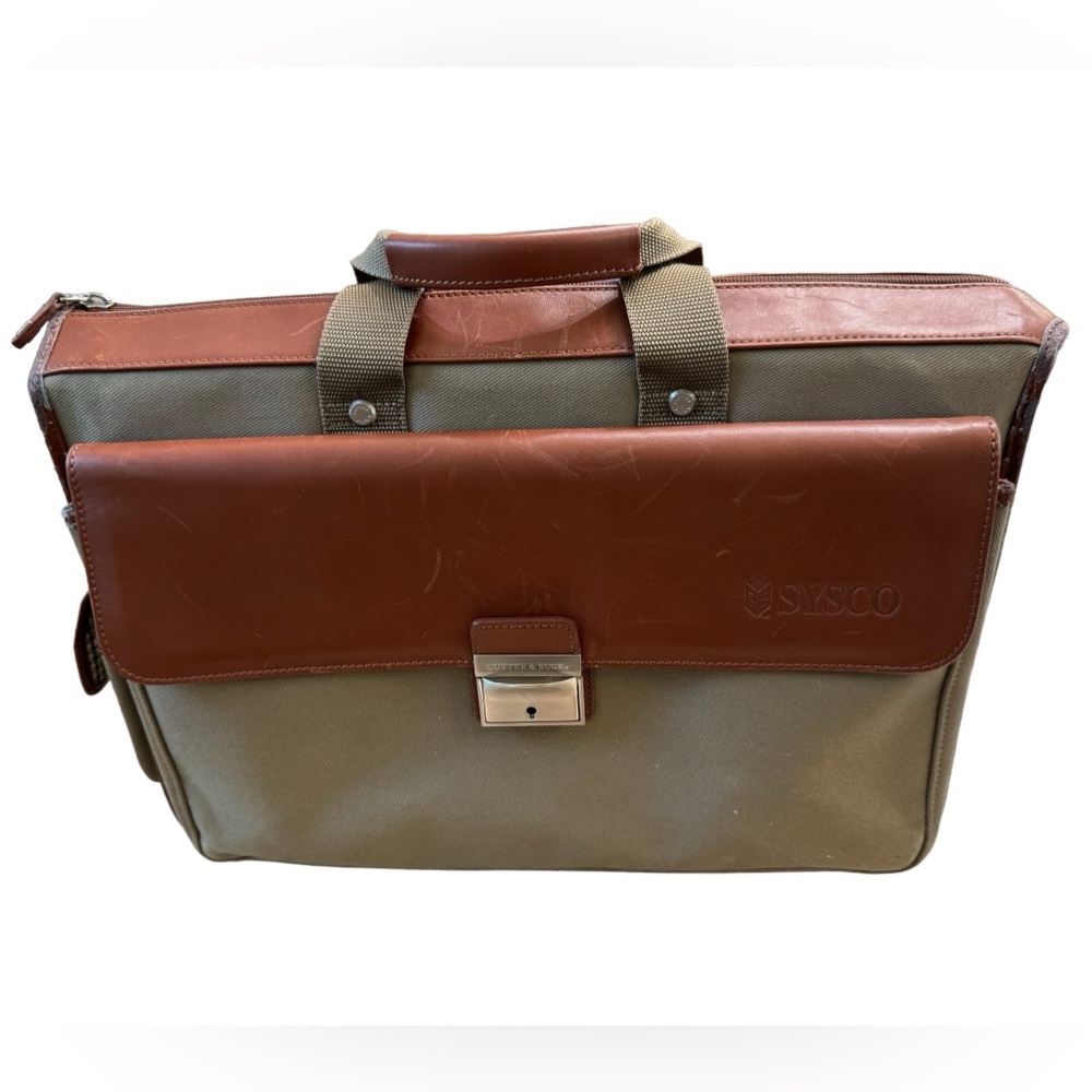 Vintage Sysco Co Cutter & Buck Promo Large Briefcase Laptop Bag AGED WORN